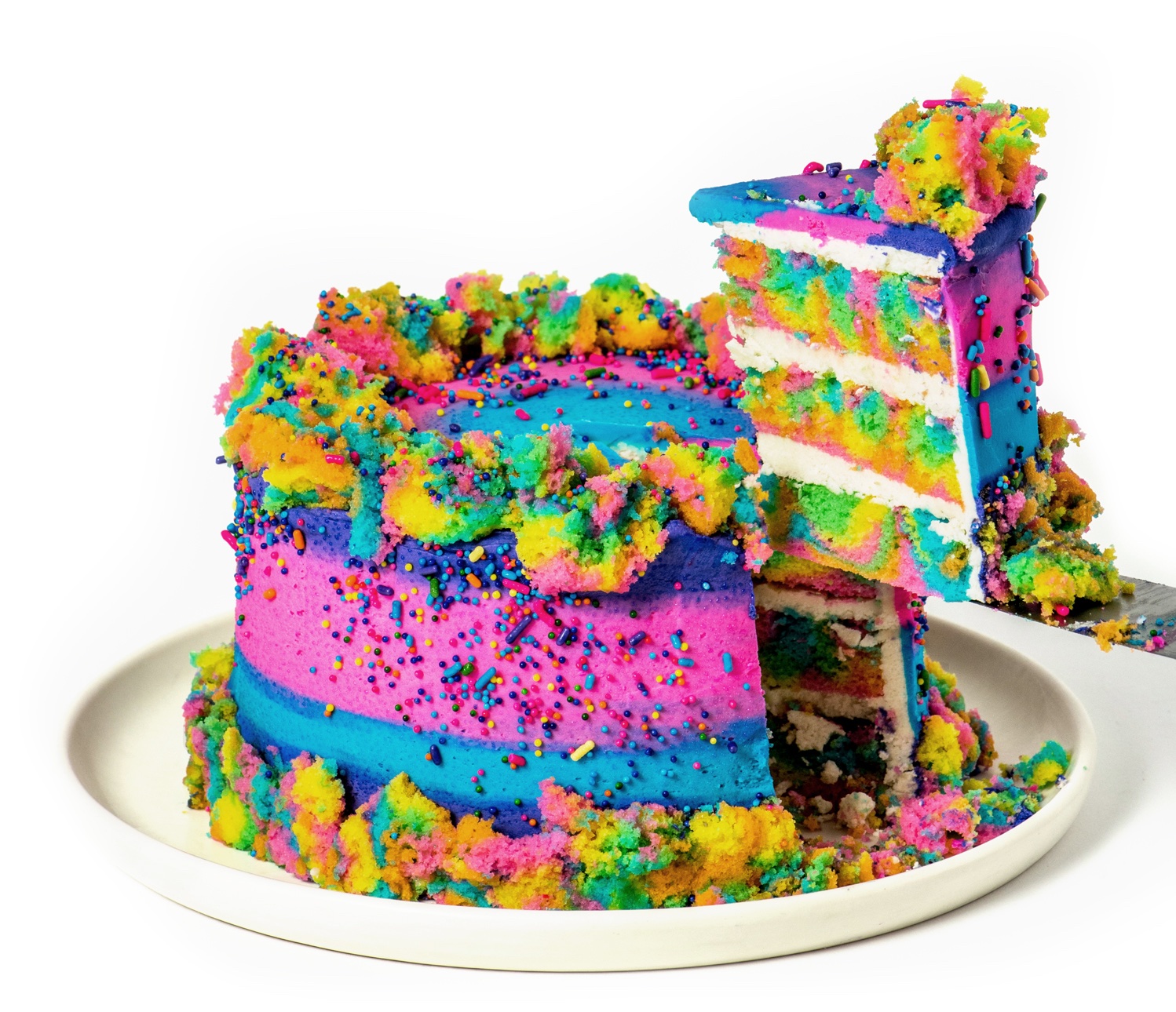 Order Electric Tie Dye Layer Cake (Serv 8-12) food online from Baked By Melissa store, Paramus on bringmethat.com