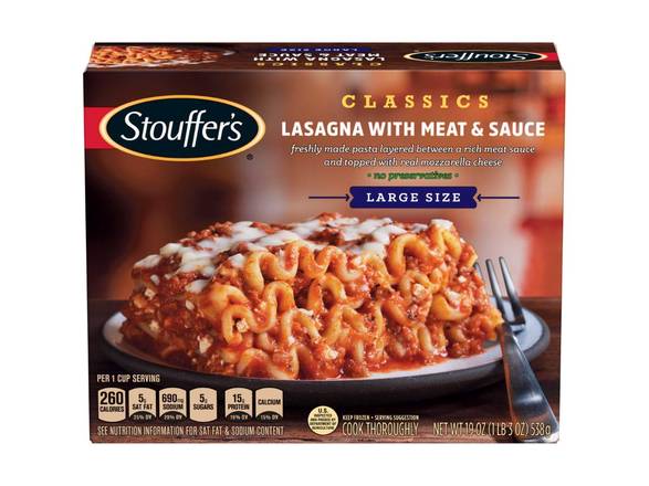Order Stouffers Lasagna With Meat & Sauce 19 oz food online from Fair Mart store, Philadelphia on bringmethat.com