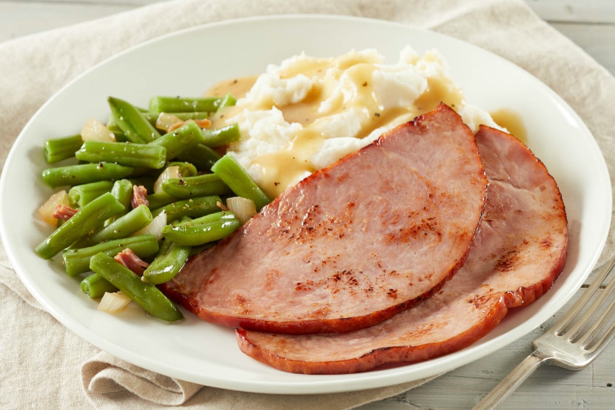 Order Hickory-Smoked Ham Steaks food online from Bob Evans store, Canton on bringmethat.com