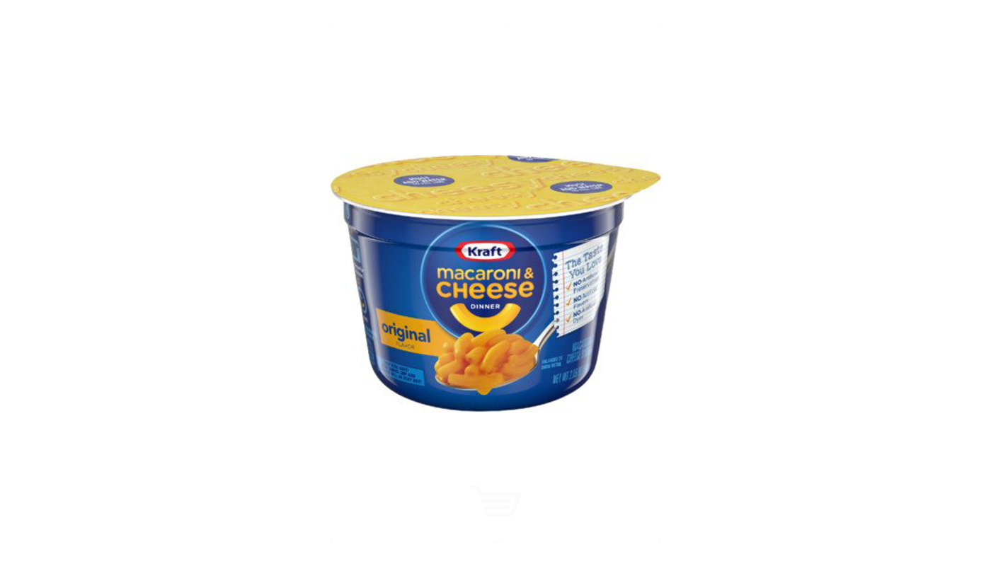 Order Kraft Easy Mac Original Flavor Macaroni and Cheese Cups 2.05oz Count food online from Plaza Market store, Baldwin Park on bringmethat.com