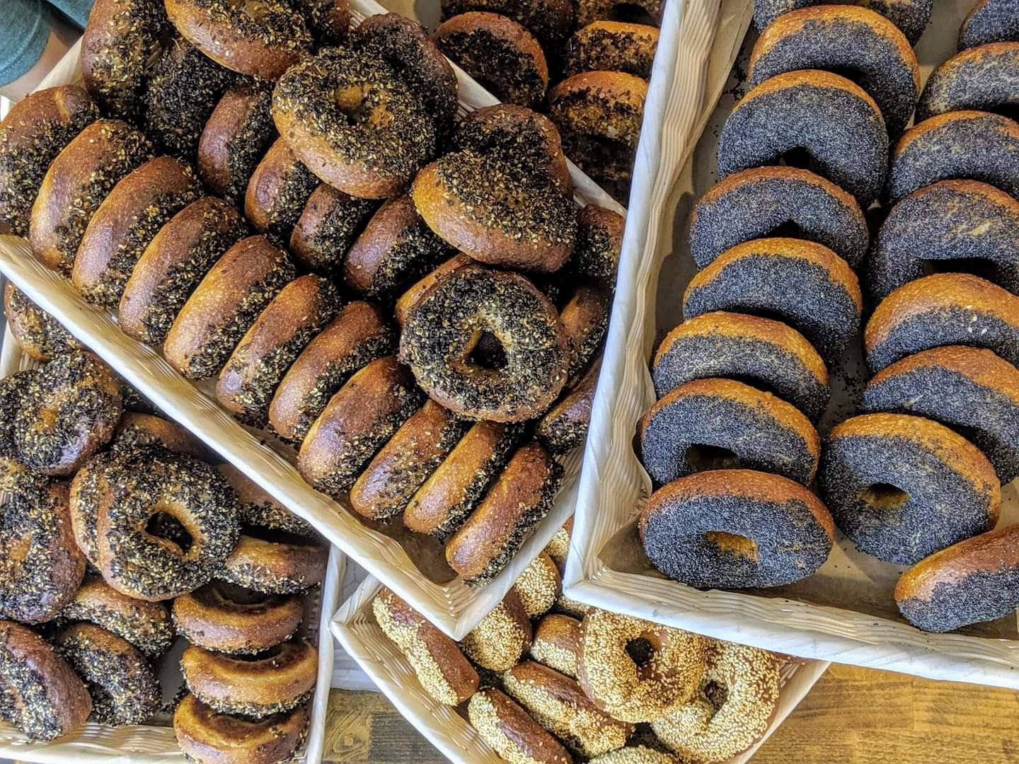 Order Olmo Bagel food online from The Bagelry At Olmo Kitchen store, New Haven on bringmethat.com