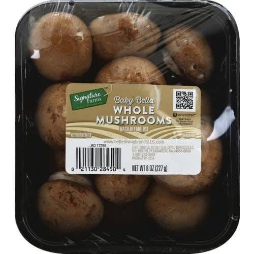 Order Signature Farms · Baby Bella Whole Mushrooms (8 oz) food online from Safeway store, Bowie on bringmethat.com
