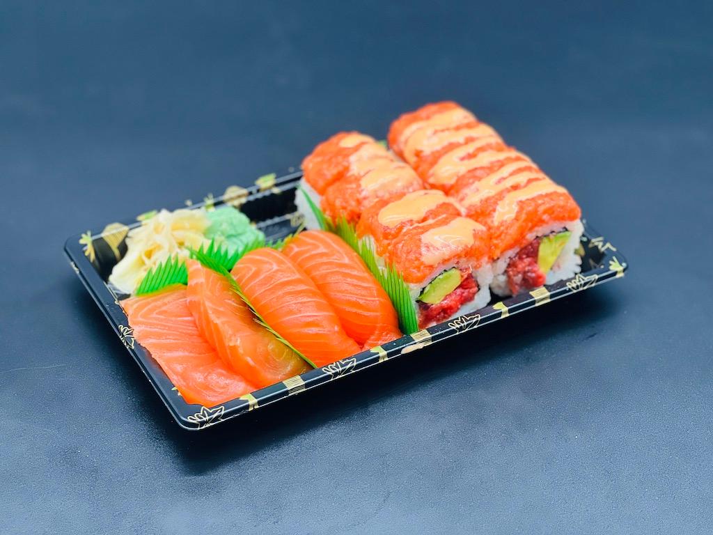 Order Gluten Free Salmon Plate food online from I Sushi Inc. store, Ridgewood on bringmethat.com