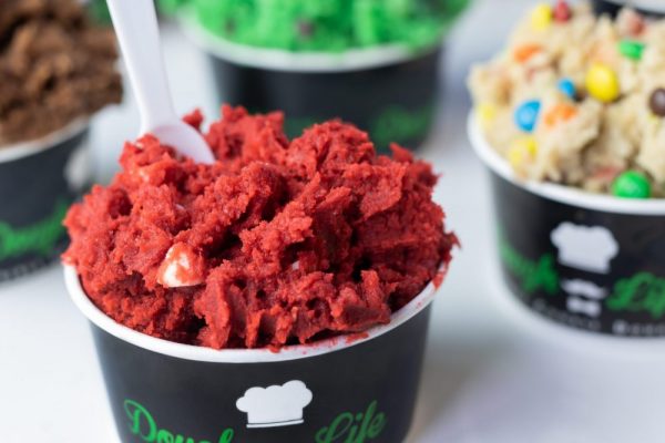 Order Lady in Red Cookie Dough food online from Dough Life store, Fullerton on bringmethat.com