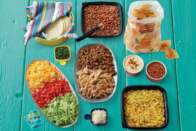Order Regular Taco Family Meal - Serves 4-6 food online from Fuzzy's Taco Shop store, Tempe on bringmethat.com