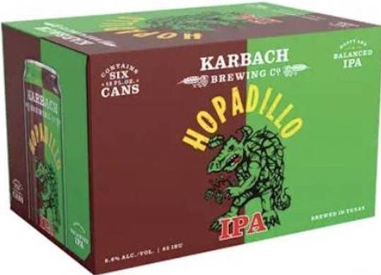 Order Karbach Hopadillo IPA, 6pk-12oz can beer food online from Cold Spring Liquor store, Liberty Hill on bringmethat.com