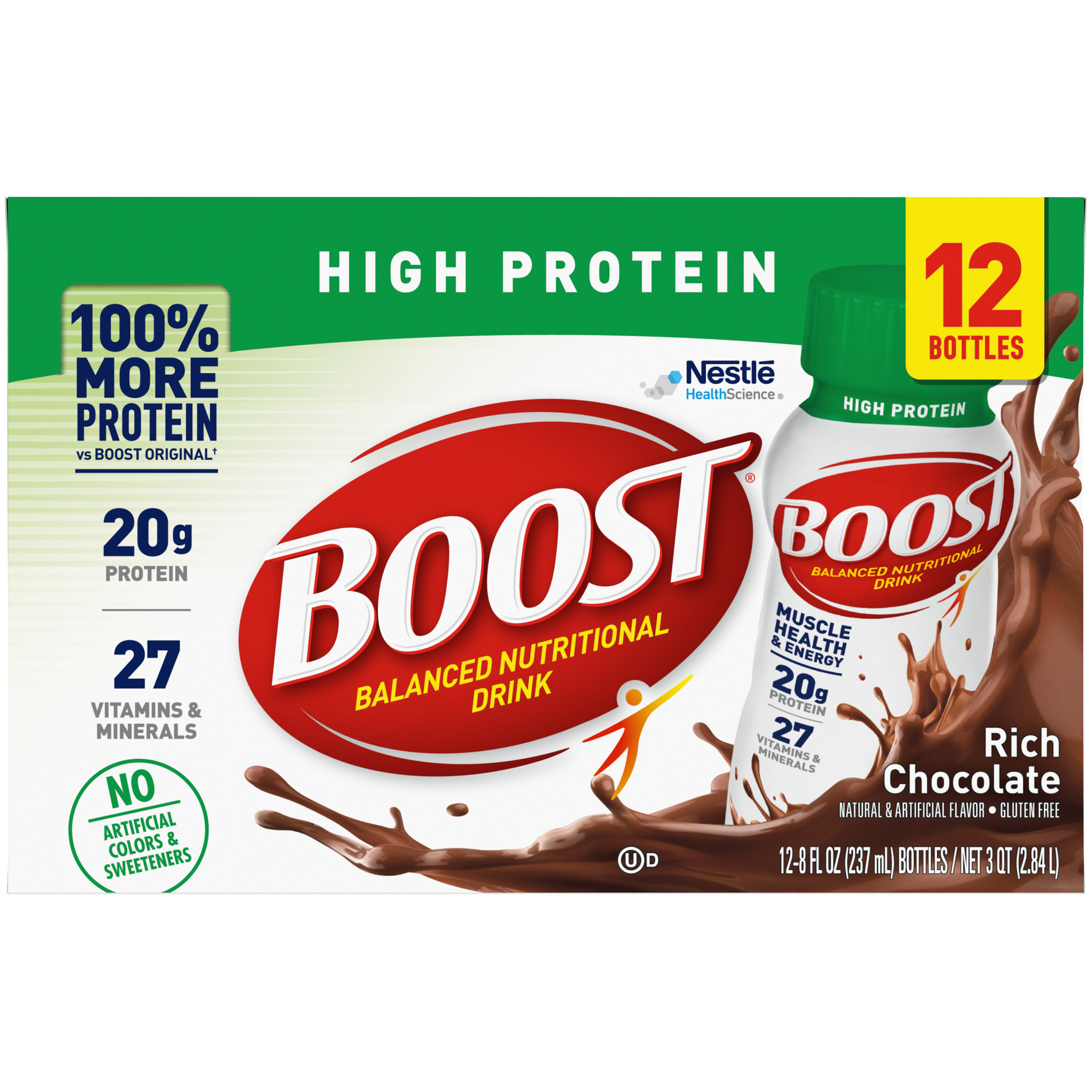 Order Boost High Protein Ready-to-Drink Nutritional Drink - Rich Chocolate, 8 fl oz, 12 ct food online from Rite Aid store, REEDLEY on bringmethat.com