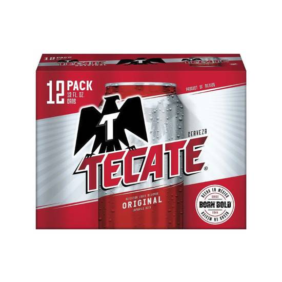 Order Tecate Mexican Beer 12 cans | 4% abv food online from Pink Dot Logan Heights store, San Diego on bringmethat.com