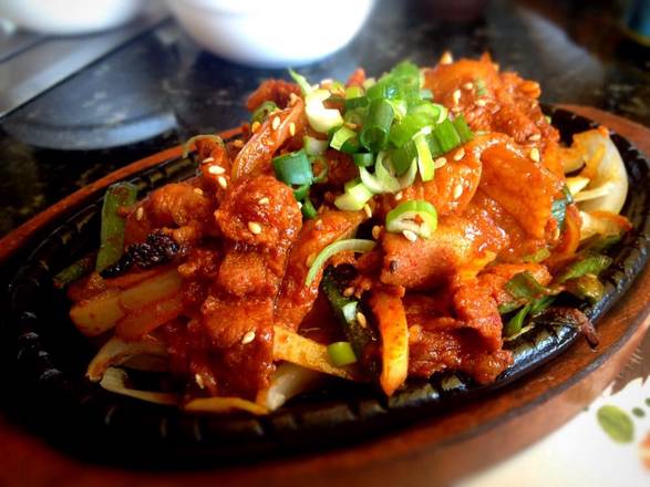 Order Spicy Pork & Soup (돼지 불고기 콤보) food online from Buga Korean Bbq store, San Diego on bringmethat.com