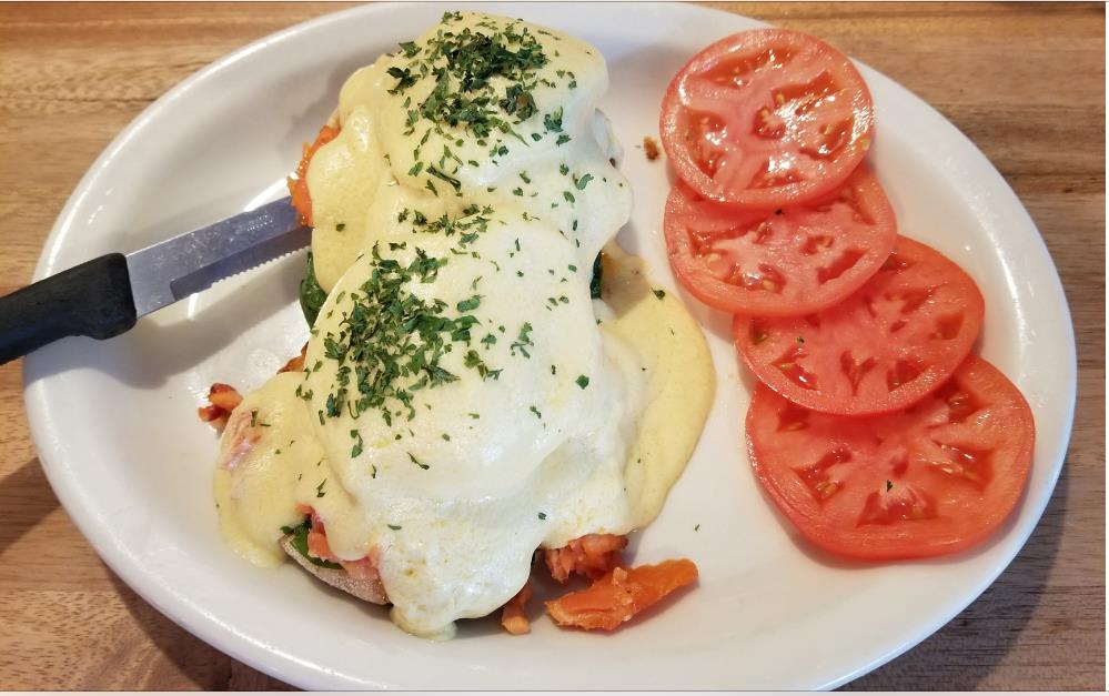 Order Smoked Salmon Benedict food online from Georges Place store, Kirkland on bringmethat.com