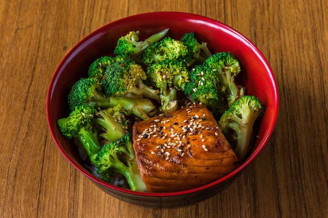 Order Teriyaki Salmon Bowl food online from The Sushi House store, Tempe on bringmethat.com