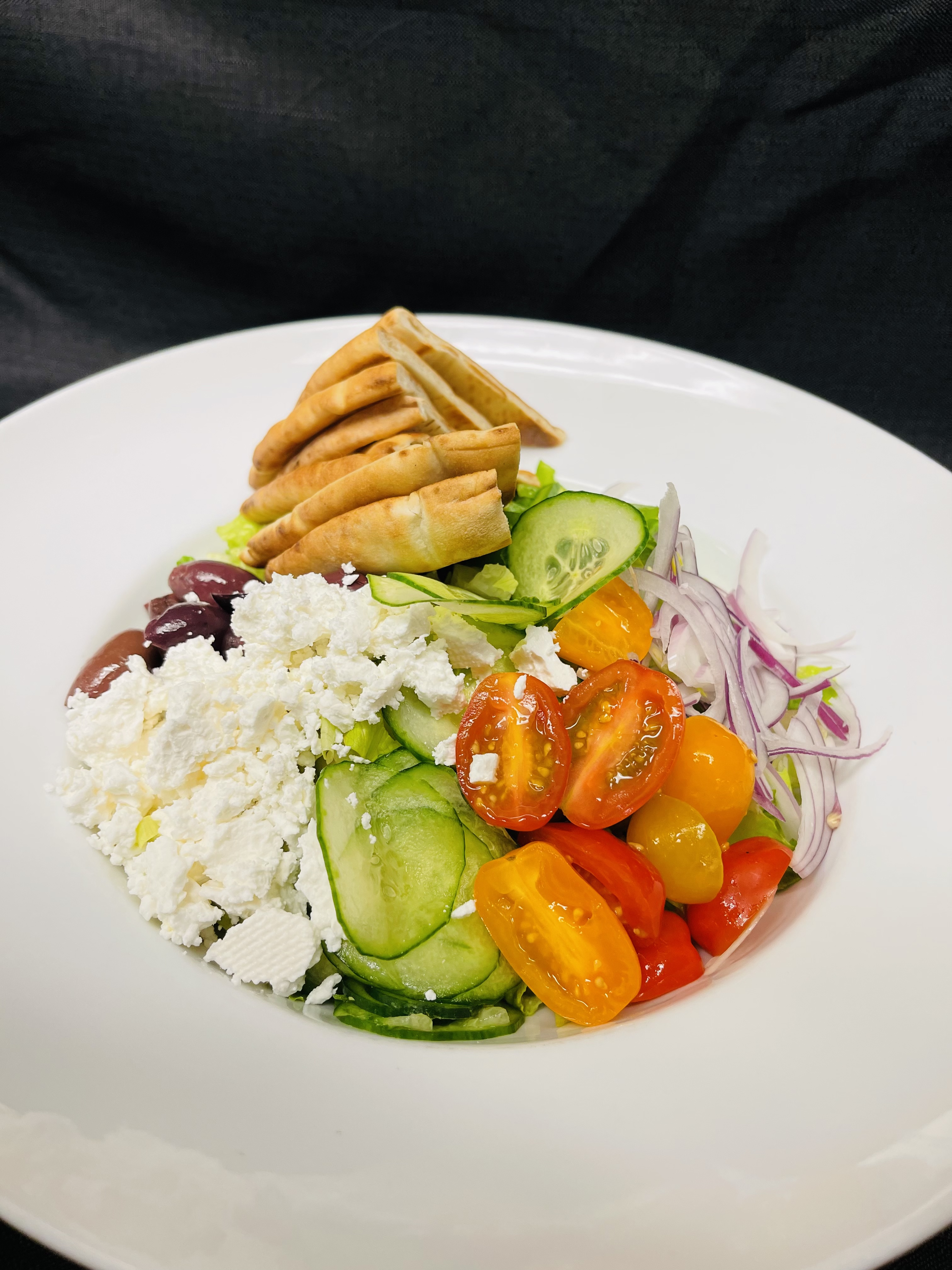 Order Greek Salad food online from My Belly's Playlist store, New York on bringmethat.com