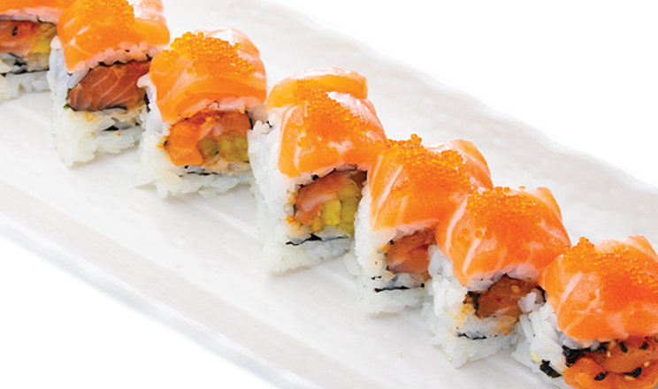 Order Omega roll - Raw  food online from Oki Japanese Grill store, Plano on bringmethat.com