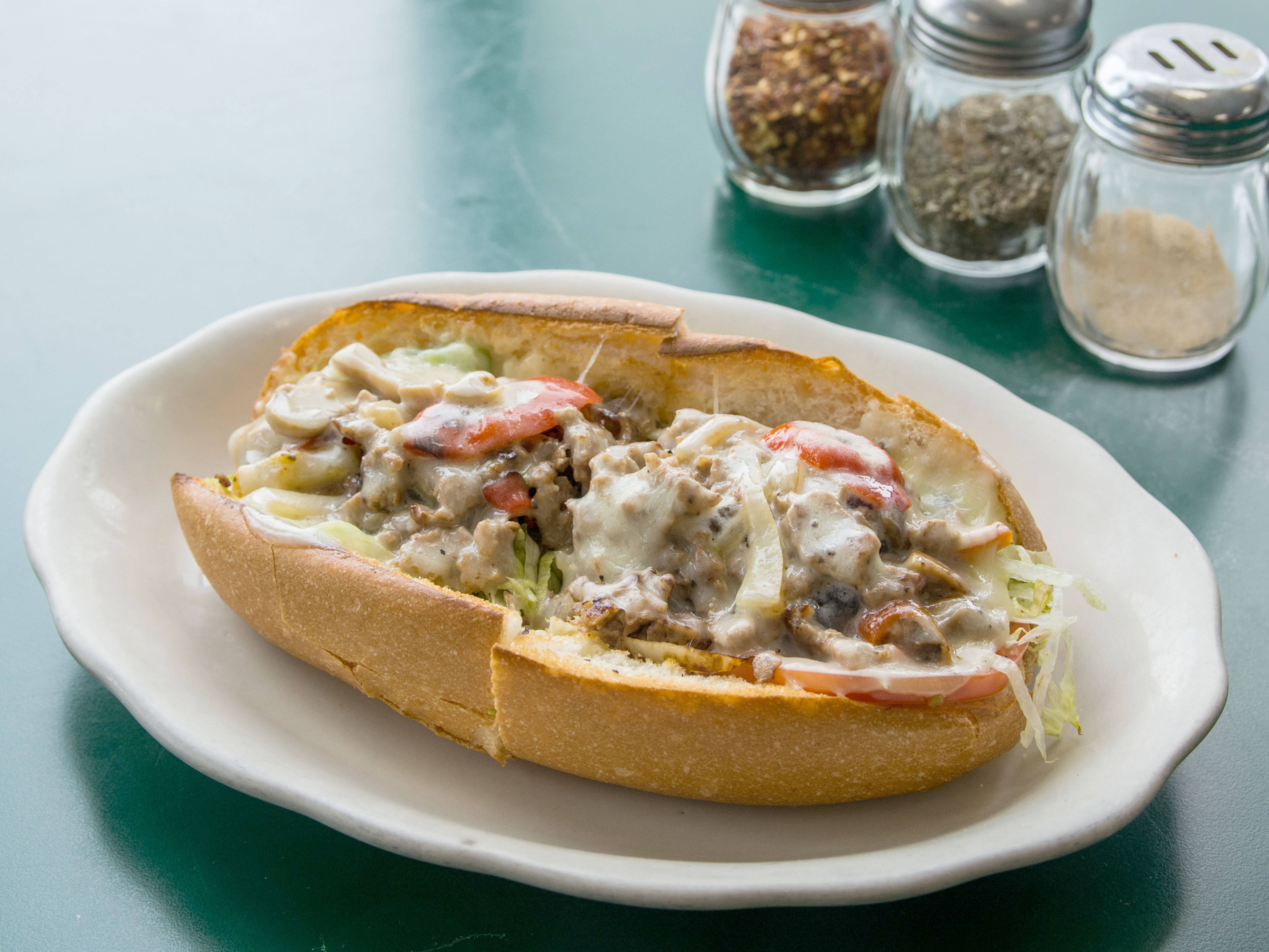 Order Steak and Cheese Hot Sub food online from Three Brothers Italian Restaurant store, Hyattsville on bringmethat.com