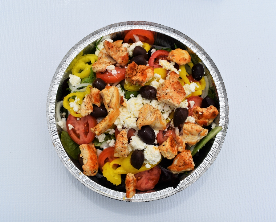 Order Greek Salad w/Chicken & Feta food online from Best Gyros store, Mayfield Heights on bringmethat.com