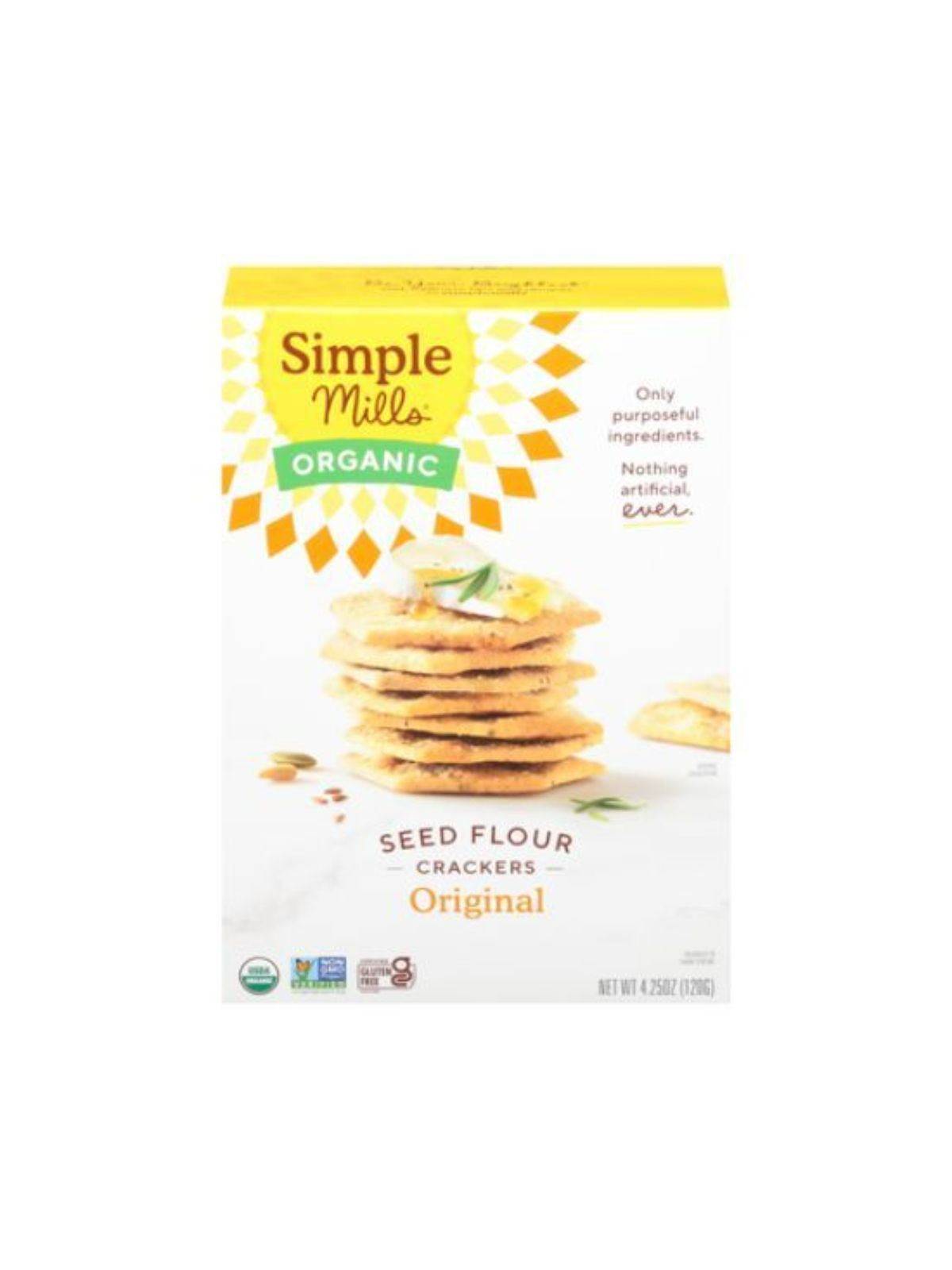 Order Simple Mills Organic Original Seed Flour Crackers (4.25 oz) food online from Stock-Up Mart store, Marietta on bringmethat.com