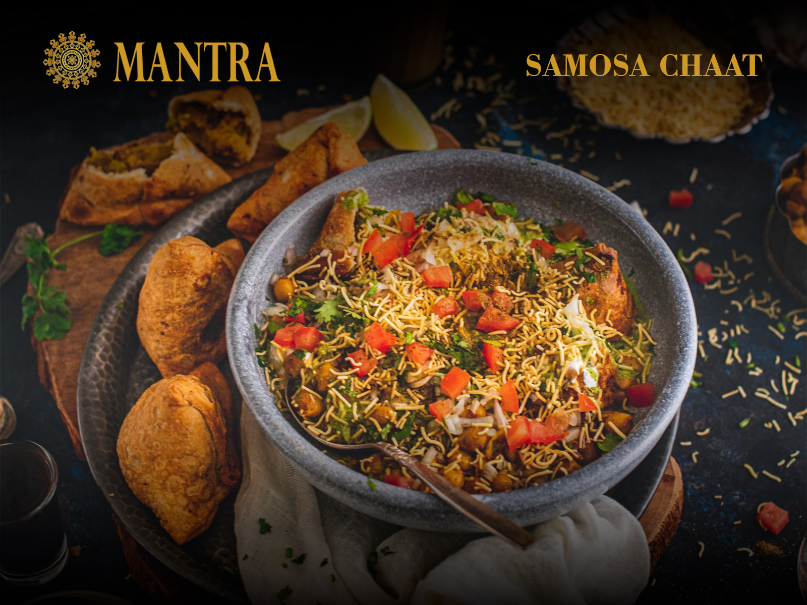 Order Samosa Chaat food online from Mantra restaurant store, Jersey City on bringmethat.com