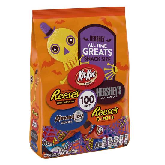 Order Hershey All Time Greats Halloween Snack Size Chocolate Candy,Assortment - 100 Pieces food online from Rite Aid store, Madison on bringmethat.com