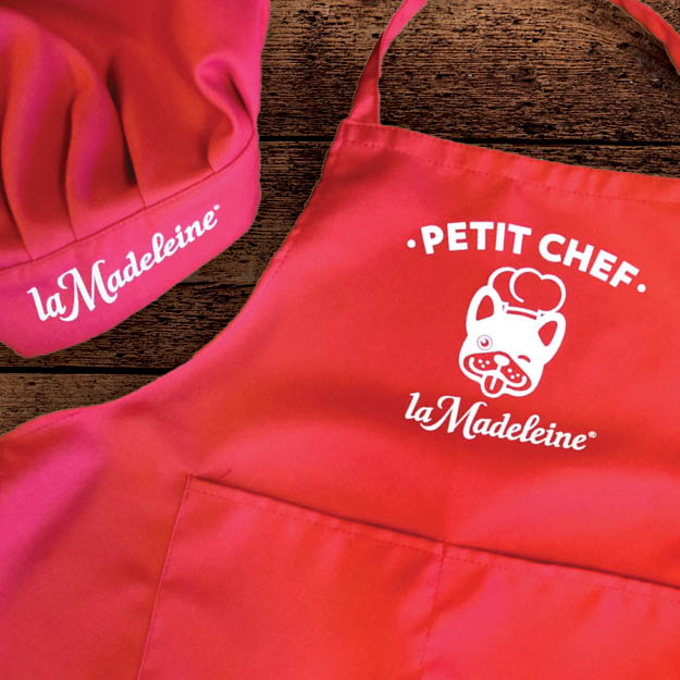 Order Kid Apron & Hat food online from La Madeleine Bakery Cafe & Bistro store, New Orleans on bringmethat.com