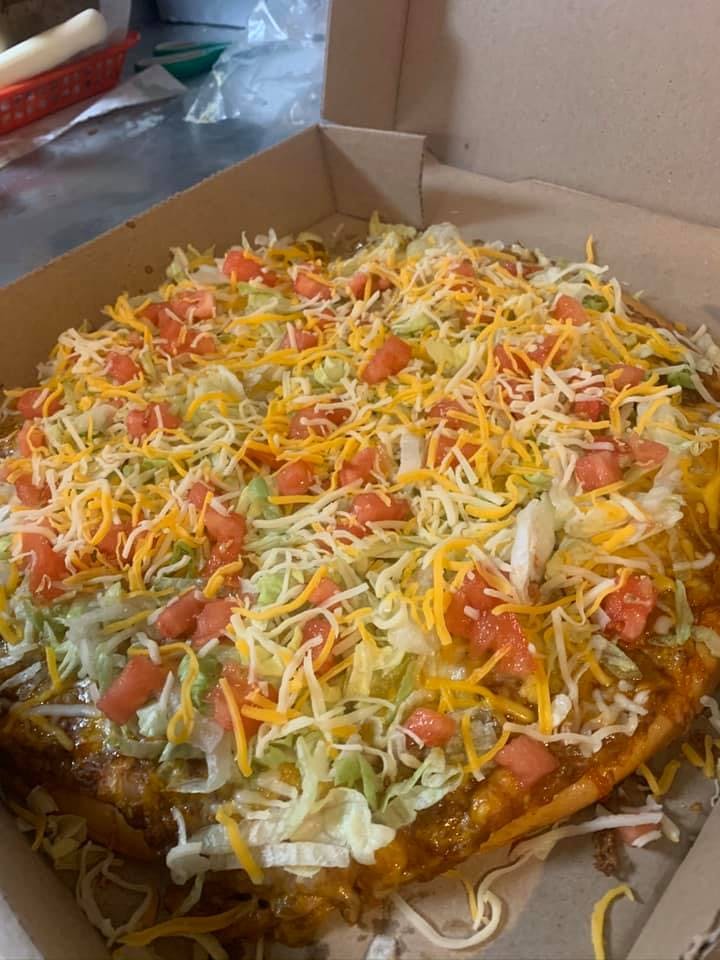 Order Taco Pizza - 9'' food online from Riverfront Pizza store, Covington on bringmethat.com