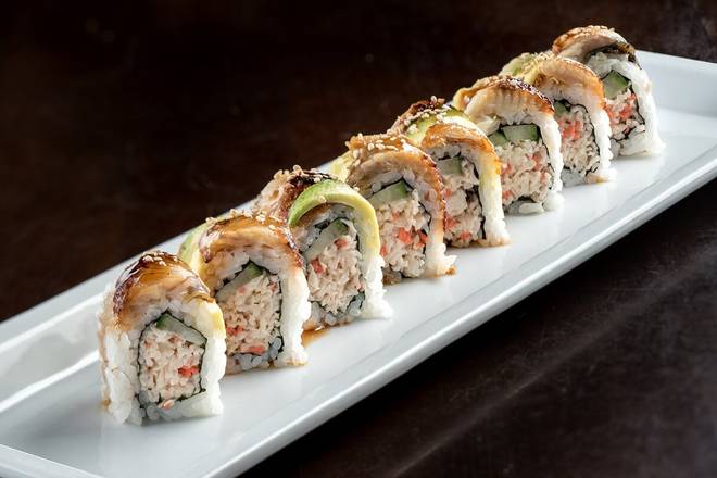 Order DRAGON ROLL food online from Ra Sushi store, Denver on bringmethat.com