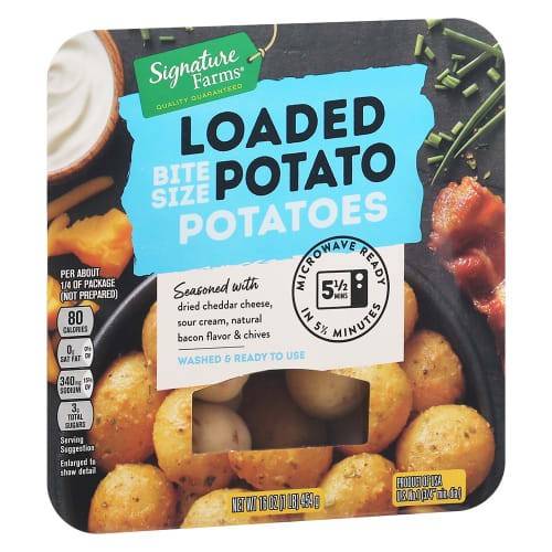 Order Signature Farms · Bite Size Loaded Potatoes (16 oz) food online from Albertsons store, Lafayette on bringmethat.com