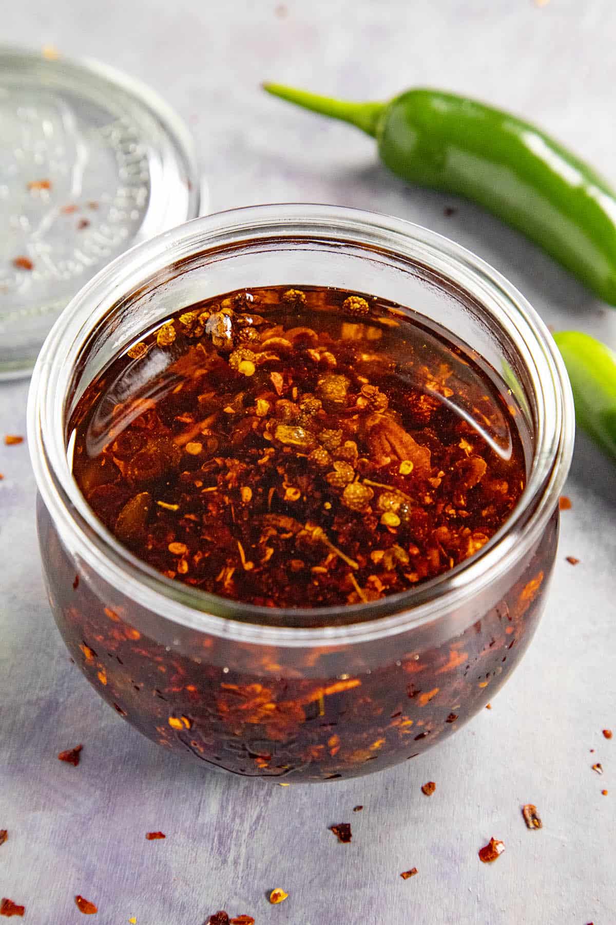 Order Home-made Chili Oil in Jar 四川手工秘制红油 food online from MomenTea store, New York on bringmethat.com