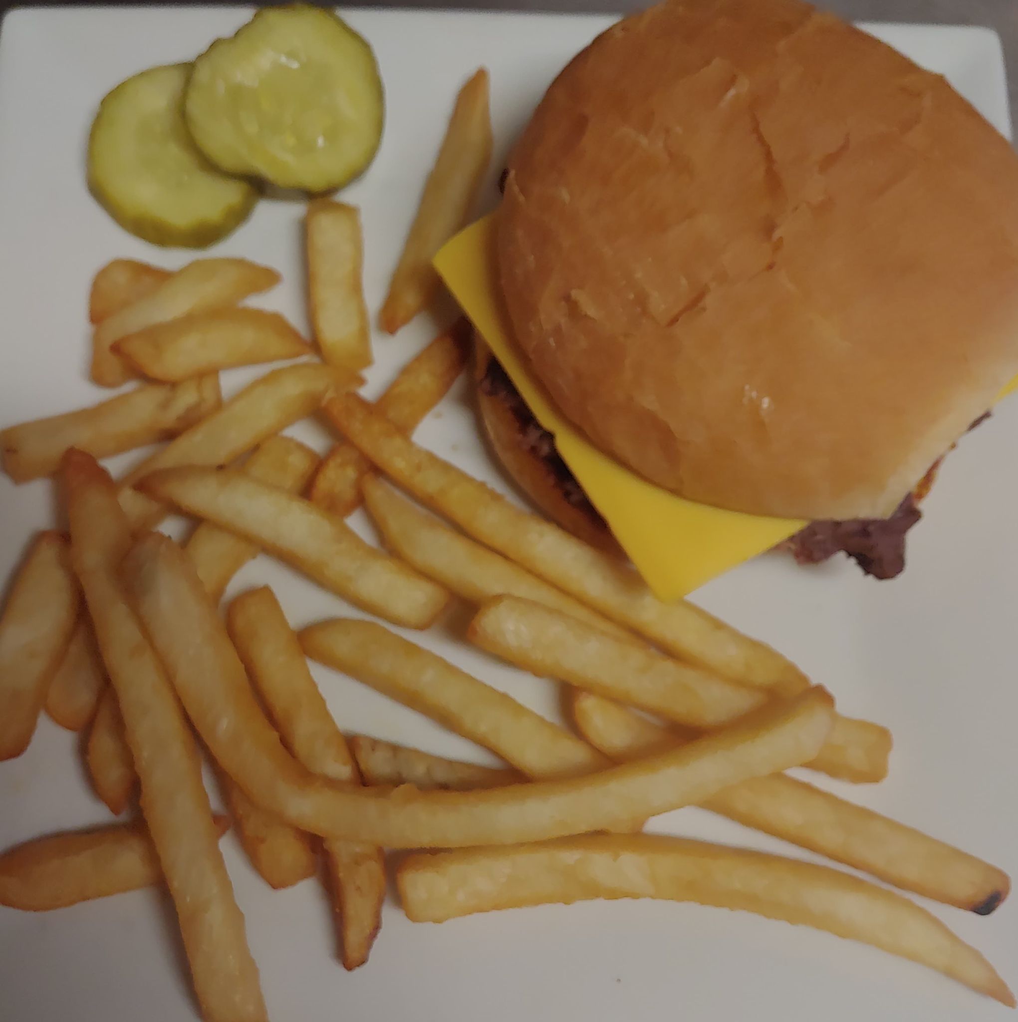 Order Kid's Cheeseburger with Fries food online from Ballyhoos store, Merrill on bringmethat.com