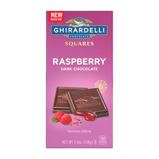 Order Ghirardelli Raspberry Dark Chocolate Squares Bar, 4.8 OZ food online from CVS store, LA QUINTA on bringmethat.com
