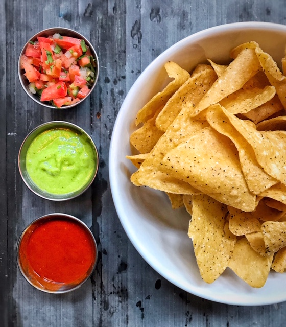 Order Chips and Tres Salsas food online from ESQUELETO TAQUERIA store, Brooklyn on bringmethat.com
