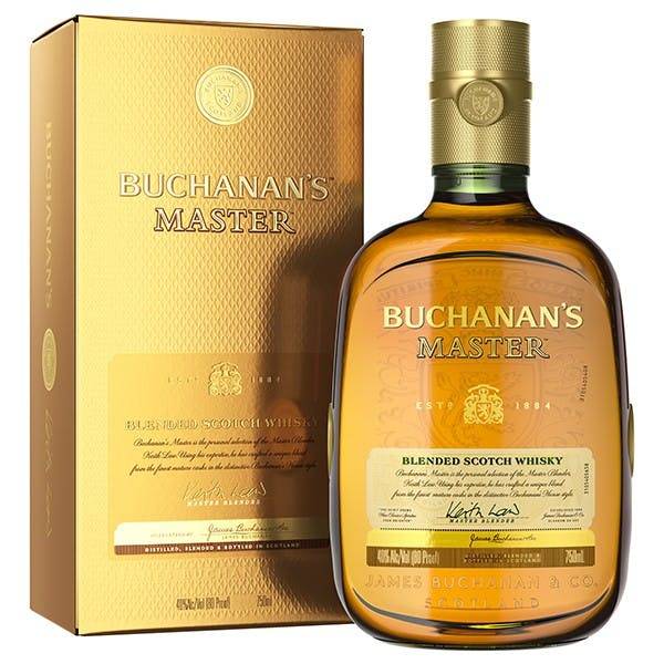 Order Buchanan's Master Blended Scotch Whisky 750ml Glass Bottle food online from Windy City Liquor Market store, El Cajon on bringmethat.com