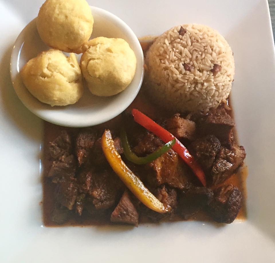 Order Family Jerk Pork food online from Spice Island Grill store, Colorado Springs on bringmethat.com