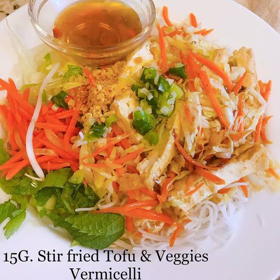 Order Stir-Fried Tofu & Veggies Vermicelli food online from Pho House store, Carmichael on bringmethat.com