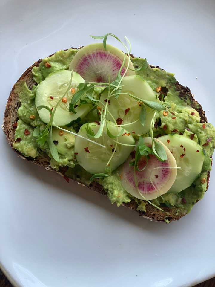 Order Avocado Smash Toast food online from Nu Kitchen store, Worcester on bringmethat.com