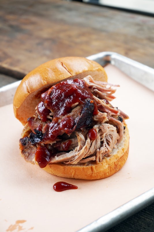 Order Pulled Pork Sandwich food online from Real Urban BBQ store, Vernon Hills on bringmethat.com