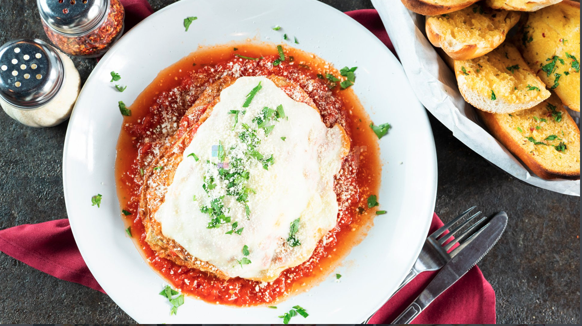 Order Eggplant Parmigiana food online from Buono Authentic Pizzeria store, Long Beach on bringmethat.com