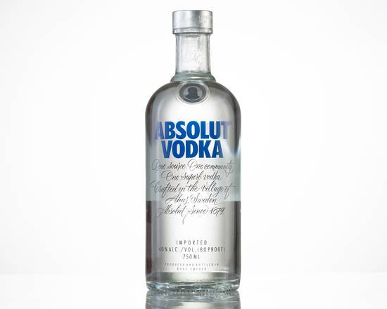 Order Absolut, 750mL vodka (40.0% ABV) food online from Chicago Dreams Food & Liquor store, Joliet on bringmethat.com