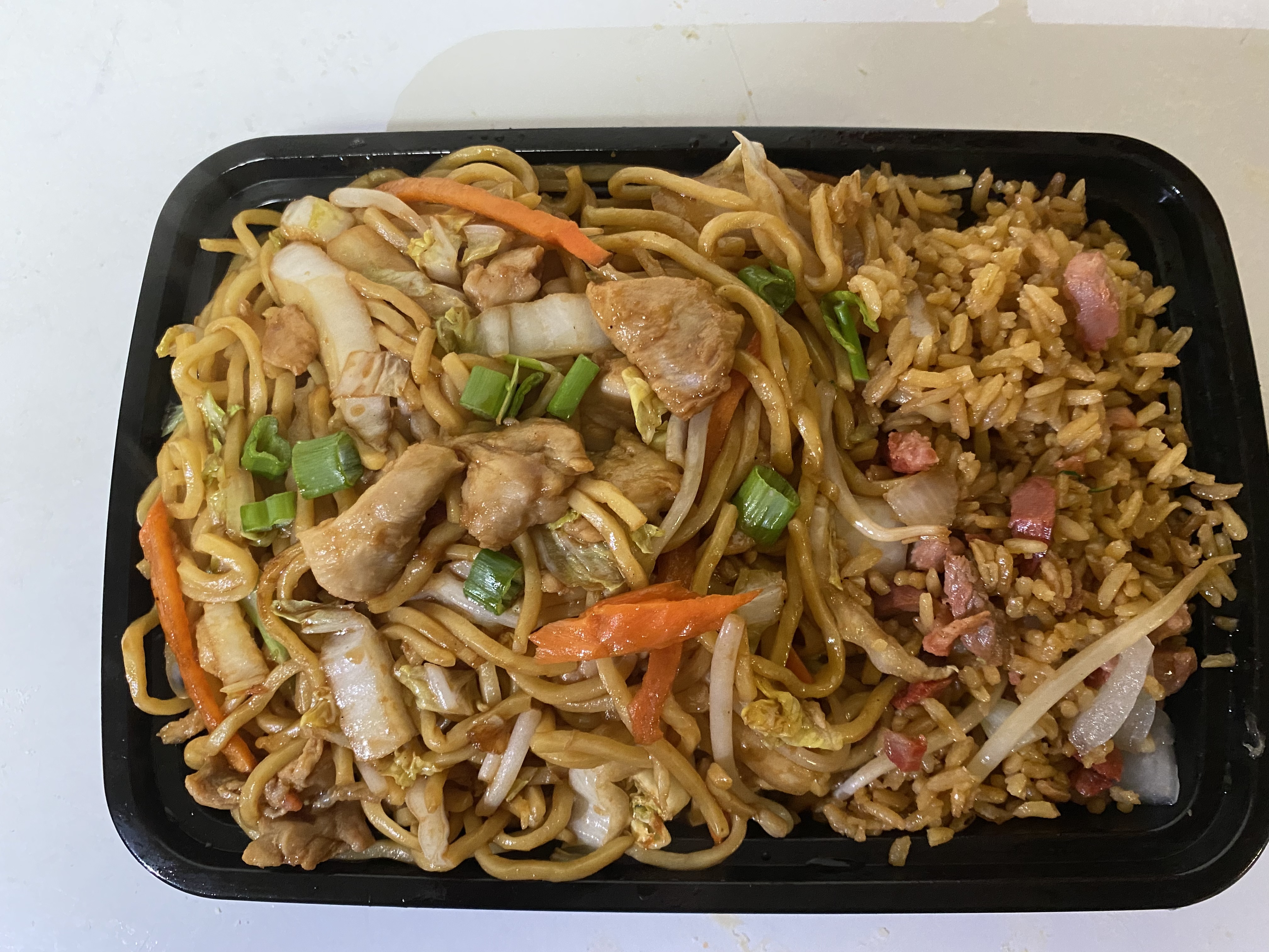 Order C2. Chicken Lo Mein Combo Platter food online from New China Express store, Newport News on bringmethat.com