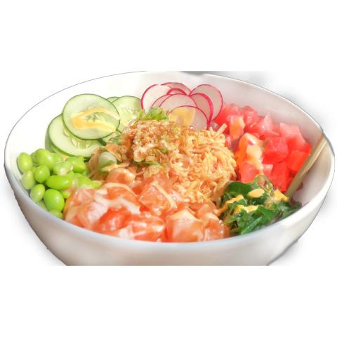 Order 3. Rainbow Love Bowl food online from Oma'oma'o Poke & Sushi store, Omaha on bringmethat.com