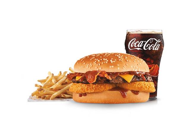Order Western Bacon Cheeseburger® Combo food online from Carl Jr. store, Woodland on bringmethat.com