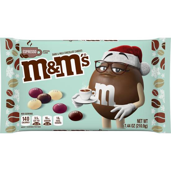 Order M&M'S Dark & Milk Chocolate Espresso Christmas Candy, 7.44 oz Bag food online from CVS store, SOUDERTON on bringmethat.com