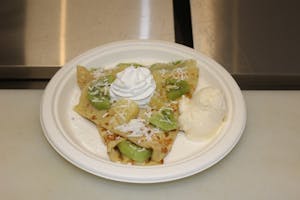 Order Crepe con Ice Cream food online from Belmont Fruit And Snacks store, Belmont on bringmethat.com