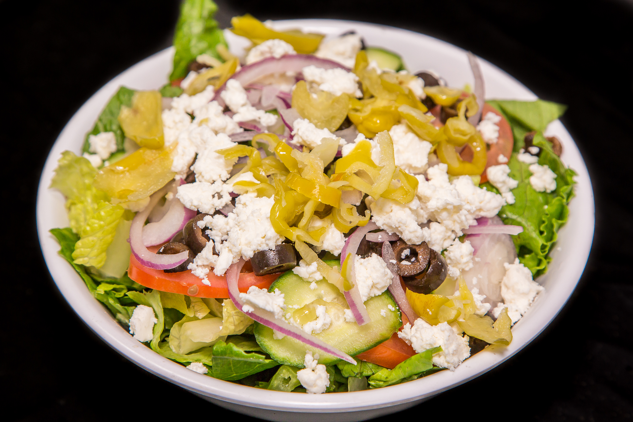 Order Greek Salad food online from Ny Giant Pizza store, San Diego on bringmethat.com