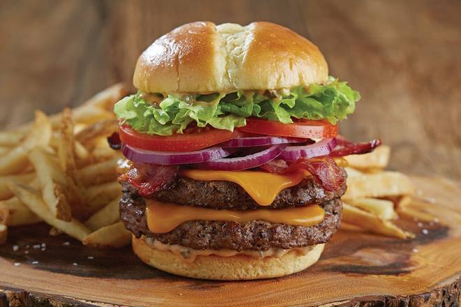 Order Bacon Double Cheddar Burger food online from Shari'S Cafe store, Portland on bringmethat.com