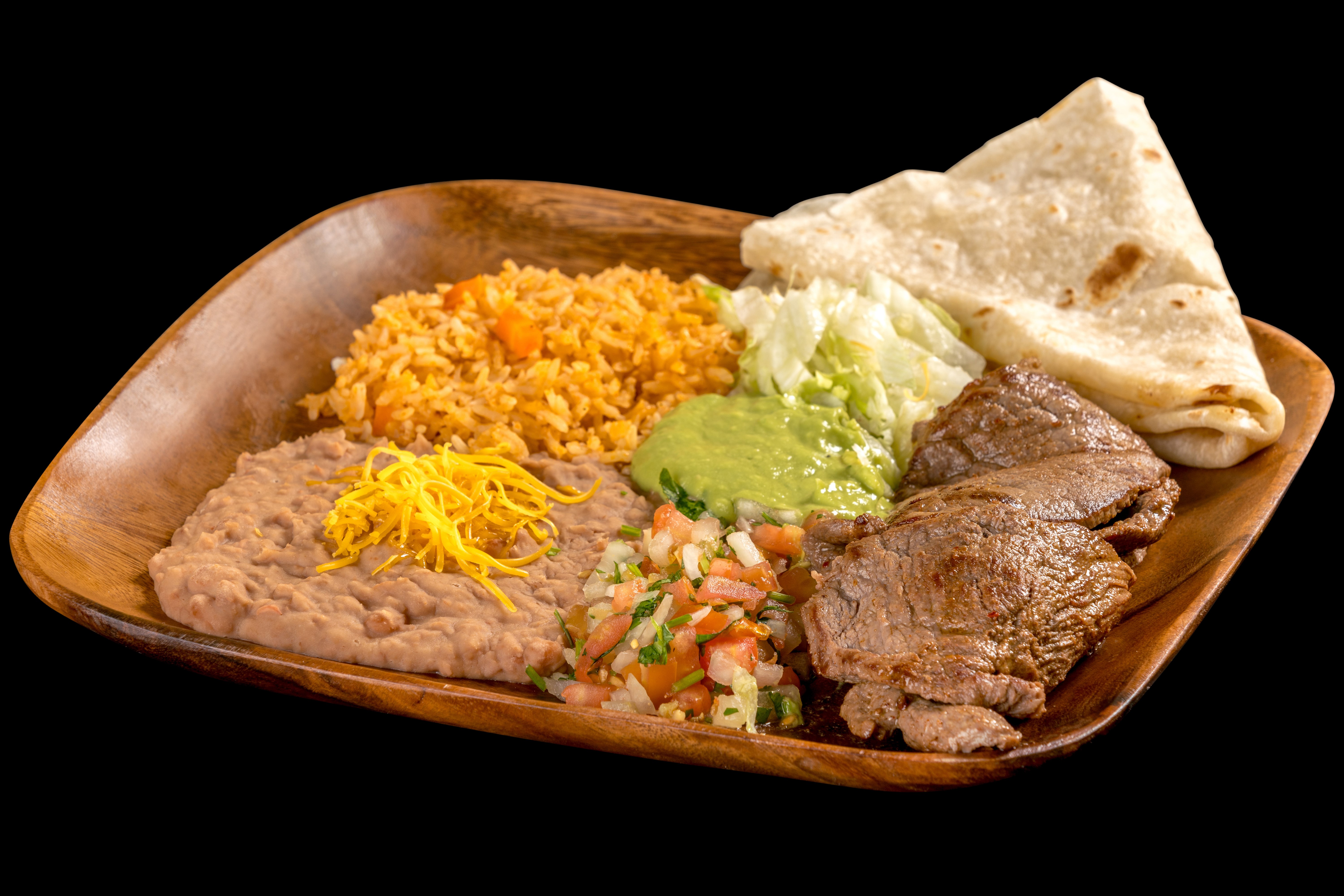 Order #9 Carne Asada Combo Plate food online from Filiberto Mexican Food store, Mesa on bringmethat.com