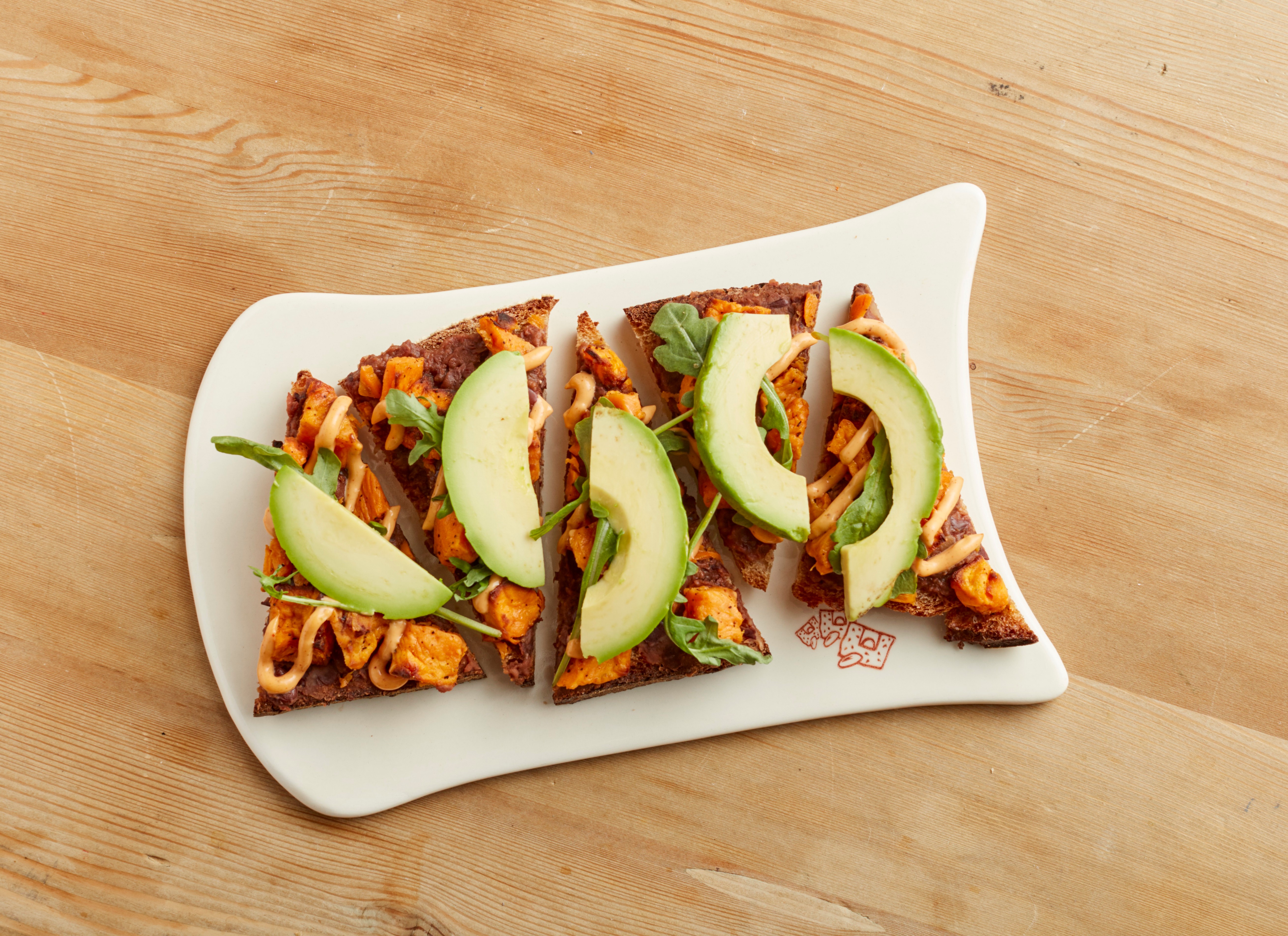 Order Sweet Potato and Black Bean Toast food online from Le Pain Quotidien store, Los Angeles on bringmethat.com
