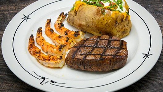 Order Lunch Gulf Coast Steak and Shrimp food online from Saltgrass Steak House store, Mesquite on bringmethat.com