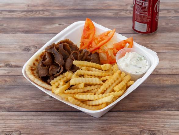 Order Gyros Plate with Fries food online from Biggies store, Morton Grove on bringmethat.com