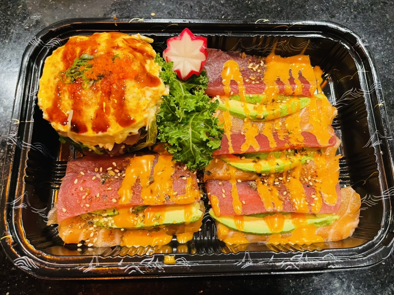Order 6. Special Sashimi Salad food online from Tomodachi Japanese Steakhouse & Sushi Bar store, Royersford on bringmethat.com
