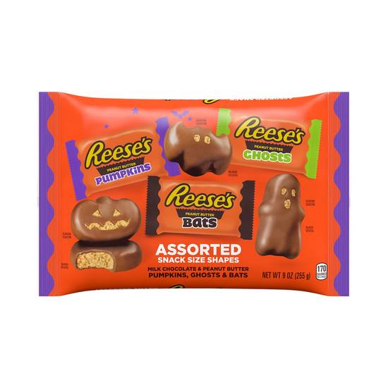 Order REESE'S Milk Chocolate Peanut Butter Assorted Shapes Snack Size Candy, 9 OZ food online from Cvs store, CONCORD on bringmethat.com